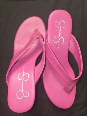 Jessica Simpson Wedge  Pink Women’s Thong Sandals